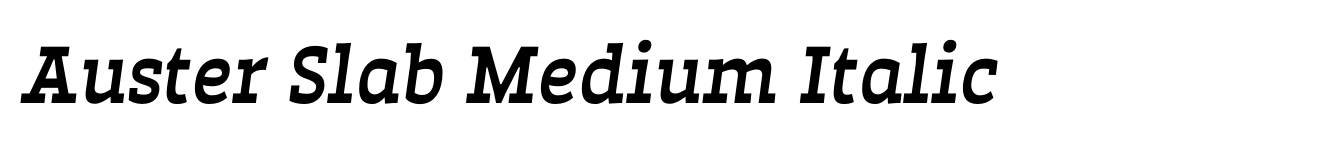 Auster Slab Medium Italic
